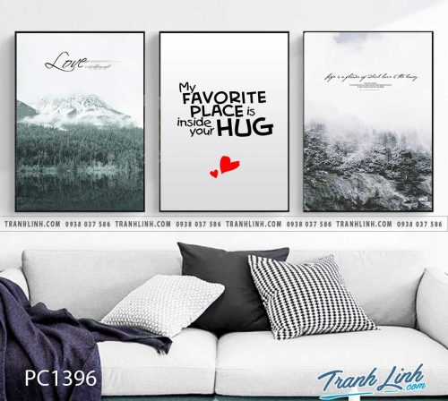 Bo tranh Canvas treo tuong trang tri phong khach phong canh PC1396