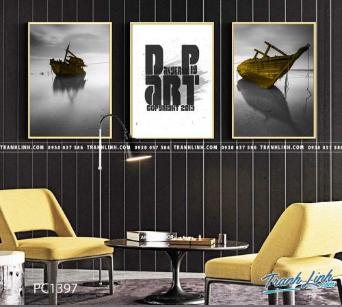 Bo tranh Canvas treo tuong trang tri phong khach phong canh PC1397