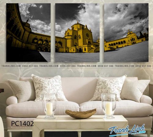 Bo tranh Canvas treo tuong trang tri phong khach phong canh PC1402