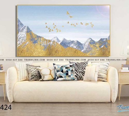 Bo tranh Canvas treo tuong trang tri phong khach phong canh PC1424