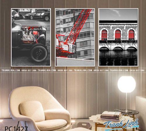 Bo tranh Canvas treo tuong trang tri phong khach phong canh PC1427