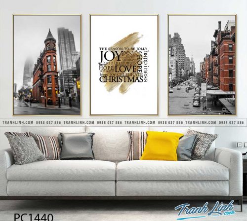 Bo tranh Canvas treo tuong trang tri phong khach phong canh PC1440