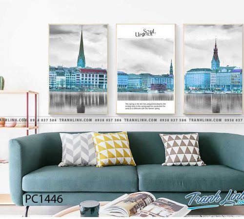 Bo tranh Canvas treo tuong trang tri phong khach phong canh PC1446