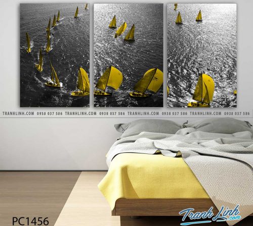 Bo tranh Canvas treo tuong trang tri phong khach phong canh PC1456