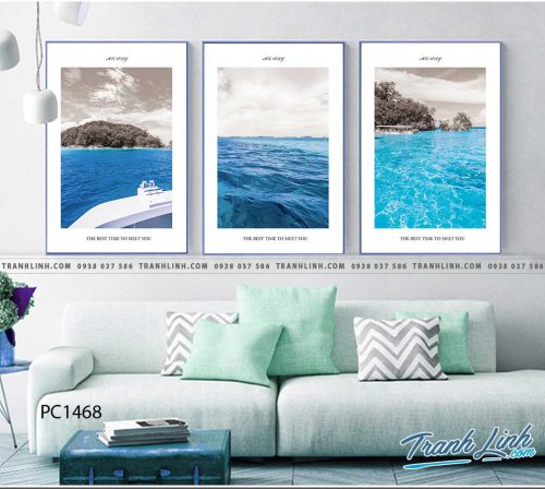 Bo tranh Canvas treo tuong trang tri phong khach phong canh PC1468