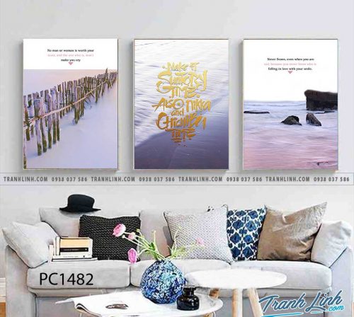Bo tranh Canvas treo tuong trang tri phong khach phong canh PC1482