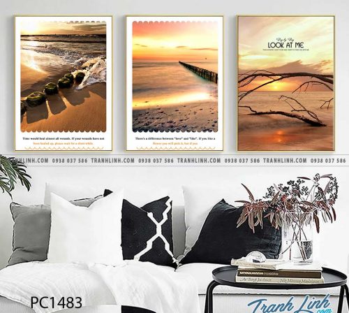 Bo tranh Canvas treo tuong trang tri phong khach phong canh PC1483