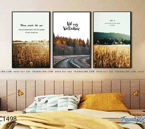 Bo tranh Canvas treo tuong trang tri phong khach phong canh PC1498