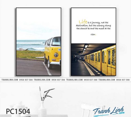 Bo tranh Canvas treo tuong trang tri phong khach phong canh PC1504