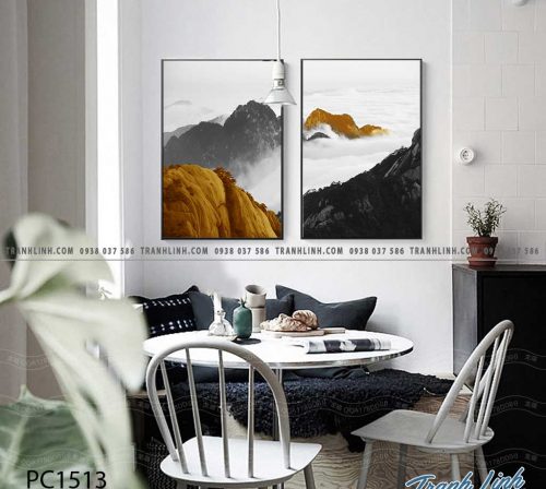 Bo tranh Canvas treo tuong trang tri phong khach phong canh PC1513