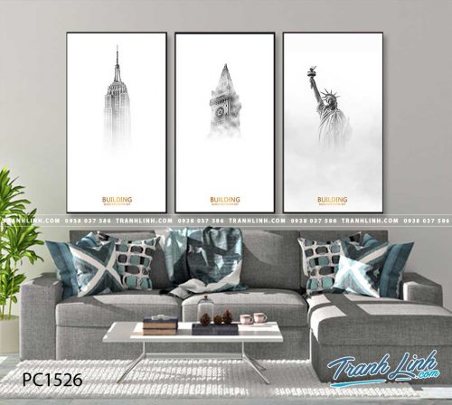 Bo tranh Canvas treo tuong trang tri phong khach phong canh PC1526