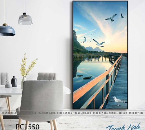 Bo tranh Canvas treo tuong trang tri phong khach phong canh PC1550