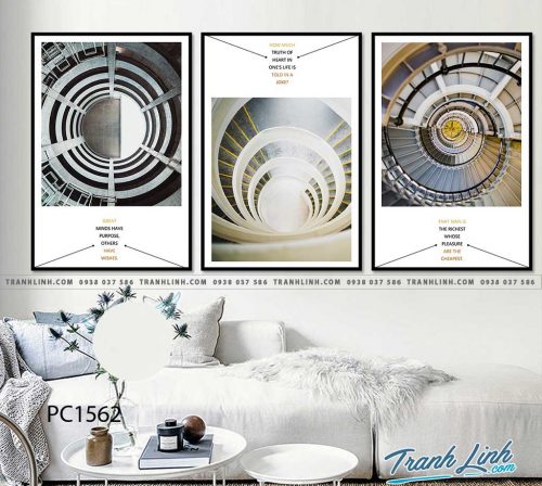 Bo tranh Canvas treo tuong trang tri phong khach phong canh PC1562
