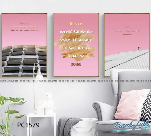Bo tranh Canvas treo tuong trang tri phong khach phong canh PC1579