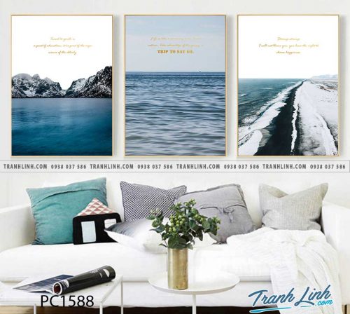 Bo tranh Canvas treo tuong trang tri phong khach phong canh PC1588