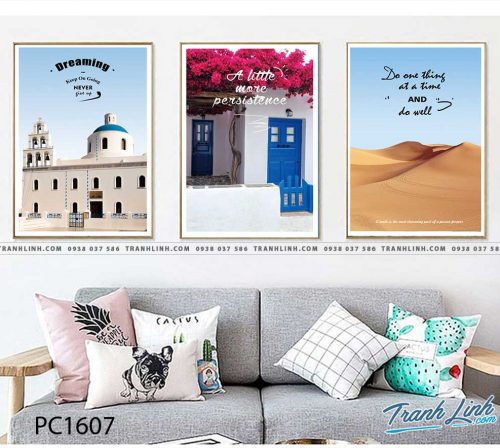 Bo tranh Canvas treo tuong trang tri phong khach phong canh PC1607