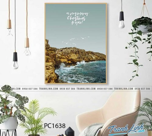 Bo tranh Canvas treo tuong trang tri phong khach phong canh PC1638