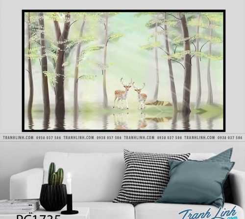 Bo tranh Canvas treo tuong trang tri phong khach phong canh PC1735