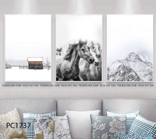 Bo tranh Canvas treo tuong trang tri phong khach phong canh PC1737
