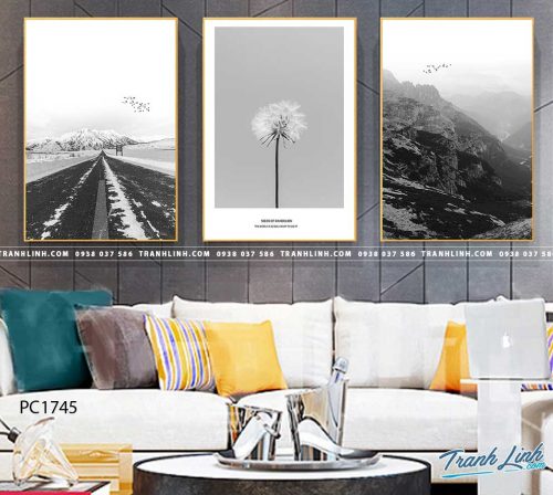 Bo tranh Canvas treo tuong trang tri phong khach phong canh PC1745