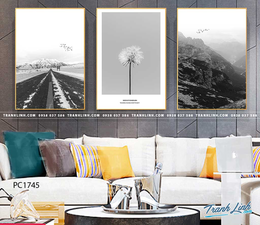 Bo tranh Canvas treo tuong trang tri phong khach phong canh PC1745