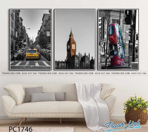 Bo tranh Canvas treo tuong trang tri phong khach phong canh PC1746