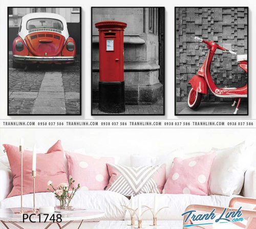 Bo tranh Canvas treo tuong trang tri phong khach phong canh PC1748