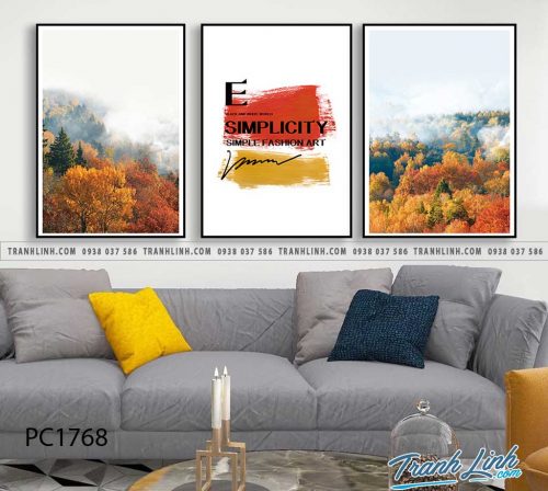 Bo tranh Canvas treo tuong trang tri phong khach phong canh PC1768