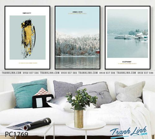 Bo tranh Canvas treo tuong trang tri phong khach phong canh PC1769