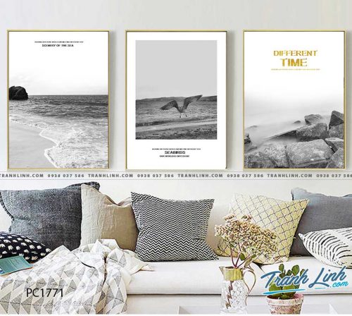 Bo tranh Canvas treo tuong trang tri phong khach phong canh PC1771