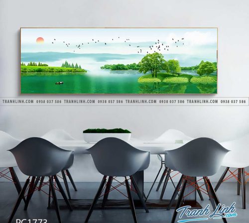 Bo tranh Canvas treo tuong trang tri phong khach phong canh PC1773
