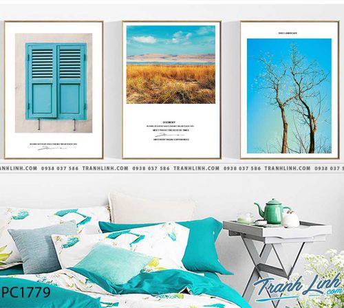 Bo tranh Canvas treo tuong trang tri phong khach phong canh PC1779