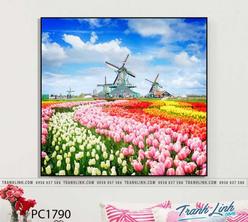 Bo tranh Canvas treo tuong trang tri phong khach phong canh PC1790
