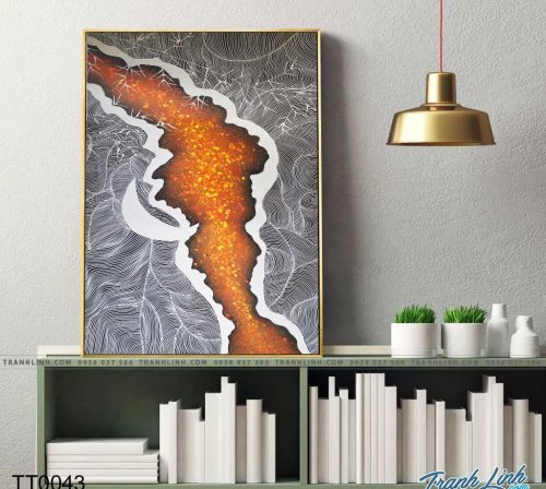 Bo tranh Canvas treo tuong trang tri phong khach truu tuong TT0043