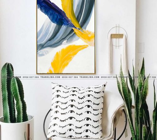 Bo tranh Canvas treo tuong trang tri phong khach truu tuong TT0068