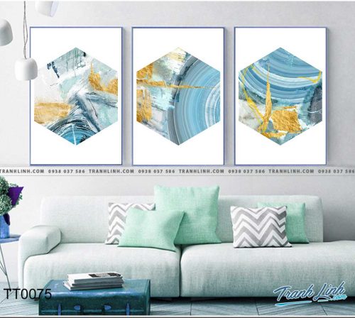 Bo tranh Canvas treo tuong trang tri phong khach truu tuong TT0075