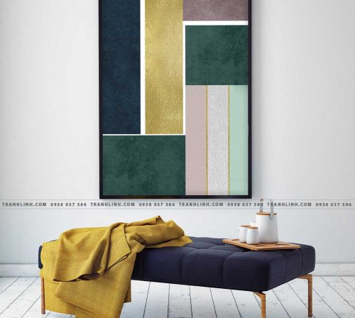 Bo tranh Canvas treo tuong trang tri phong khach truu tuong TT0152