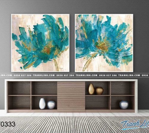 Bo tranh Canvas treo tuong trang tri phong khach truu tuong TT0333