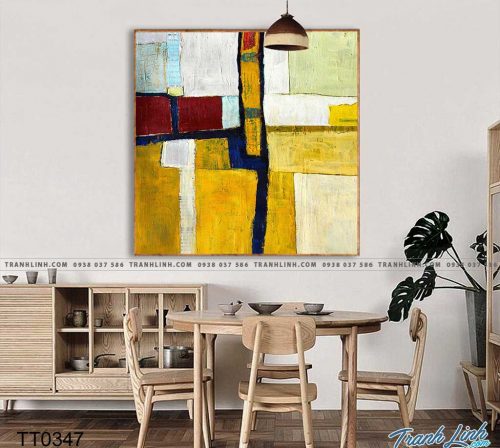 Bo tranh Canvas treo tuong trang tri phong khach truu tuong TT0347
