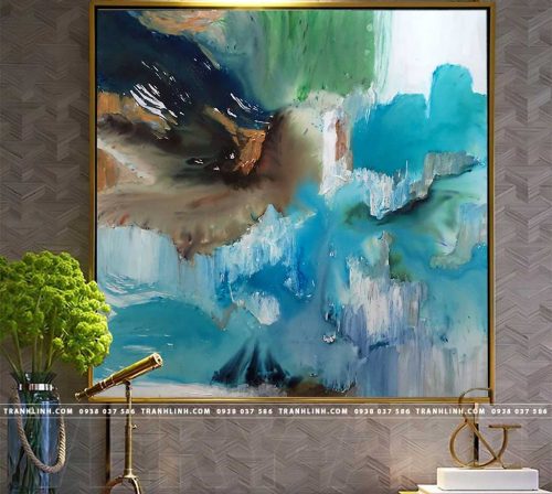 Bo tranh Canvas treo tuong trang tri phong khach truu tuong TT0374