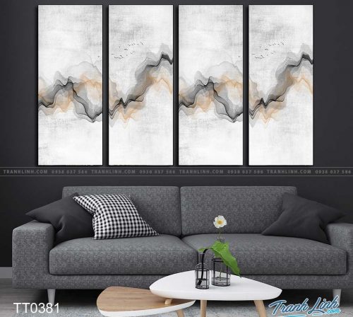 Bo tranh Canvas treo tuong trang tri phong khach truu tuong TT0381