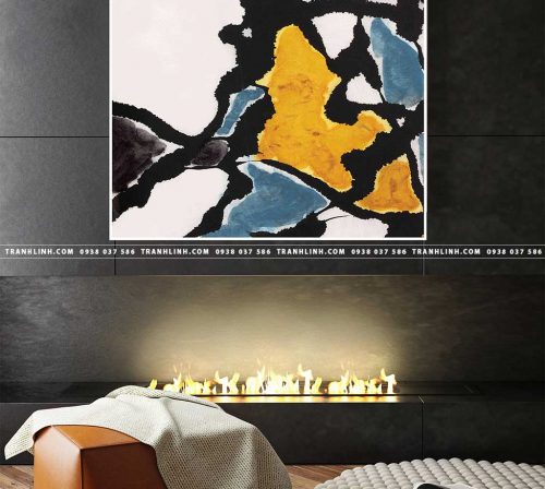 Bo tranh Canvas treo tuong trang tri phong khach truu tuong TT0384
