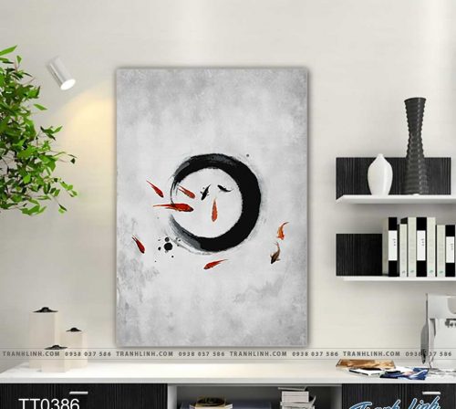 Bo tranh Canvas treo tuong trang tri phong khach truu tuong TT0386