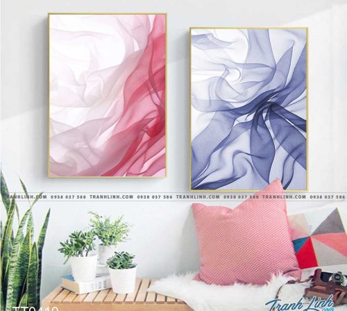 Bo tranh Canvas treo tuong trang tri phong khach truu tuong TT0410