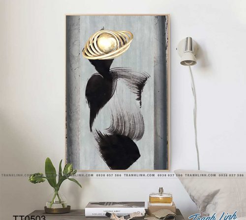 Bo tranh Canvas treo tuong trang tri phong khach truu tuong TT0503
