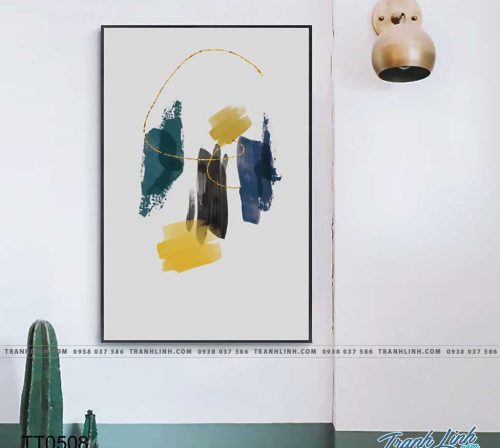 Bo tranh Canvas treo tuong trang tri phong khach truu tuong TT0508