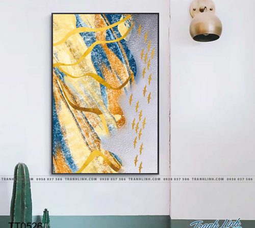 Bo tranh Canvas treo tuong trang tri phong khach truu tuong TT0526