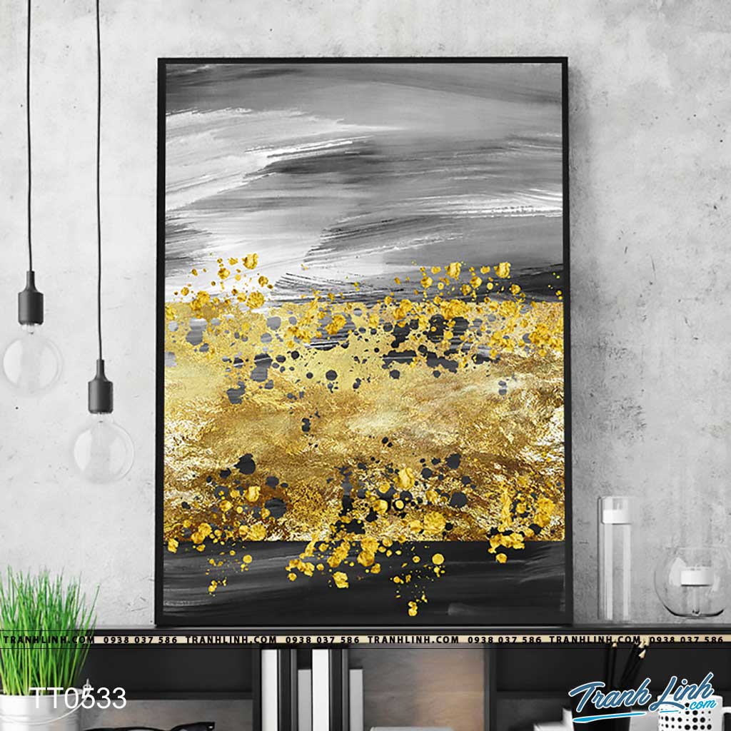Bo tranh Canvas treo tuong trang tri phong khach truu tuong TT0533