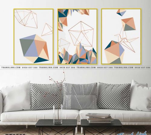 Bo tranh Canvas treo tuong trang tri phong khach truu tuong TT0556