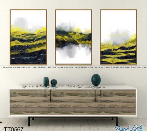 Bo tranh Canvas treo tuong trang tri phong khach truu tuong TT0567